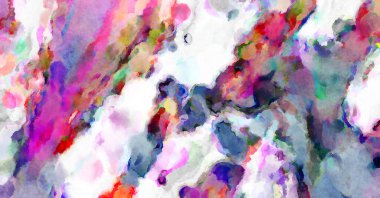 Modern fırça darbeleri. Poster, duvar sanatı, afiş, kart, kitap kapağı veya ambalaj için rahatlatıcı kompozisyonun yumuşak renkli çizimi. Pastel renklerle suluboya.