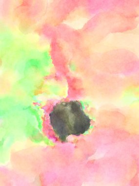 Modern fırça darbeleri. Poster, duvar sanatı, afiş, kart, kitap kapağı veya ambalaj için rahatlatıcı kompozisyonun yumuşak renkli çizimi. Pastel renklerle suluboya.