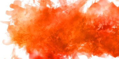 Vahşi ve büyük fırça darbeleri. Beyaz arka planda fırçalanmış soyut resim. Fırça darbesi ile boyanmış. Boya darbeleri. 2B Görüntü.