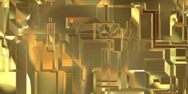 Parlak saten kaplama yüzey teknolojisi 3 boyutlu desen. Lüks yansımalı metal panel dokusu. Arkaplan, duvar kağıdı, uzay gemisi gövdesi için cilalanmış geometrik metal yansıtıcı fütüristik malzeme.