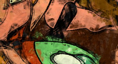 Kaos duvarı sanatı. Sanatsal canlılık ve renkli duvar kâğıdı. Kaotik resim. Taranmış Boyalı Soyut Arkaplan. Fırça darbesi ile boyanmış. Tuval üzerinde etkileyici fırçalanmış resim