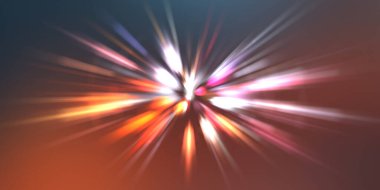 Parlak, canlı ve renkli duvar kağıtları. Parlayan parçacıkları ve çizgileri olan ışık patlaması yıldızı. Güzel soyut ışın arkaplanı.