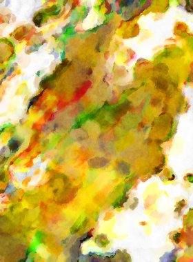 Modern fırça darbeleri. Poster, duvar sanatı, afiş, kart, kitap kapağı veya ambalaj için rahatlatıcı kompozisyonun yumuşak renkli çizimi. Pastel renklerle suluboya.