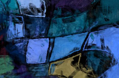 Kaos duvarı sanatı. Sanatsal canlılık ve renkli duvar kâğıdı. Kaotik resim. Taranmış Boyalı Soyut Arkaplan. Fırça darbesi ile boyanmış. Tuval üzerinde etkileyici fırçalanmış resim