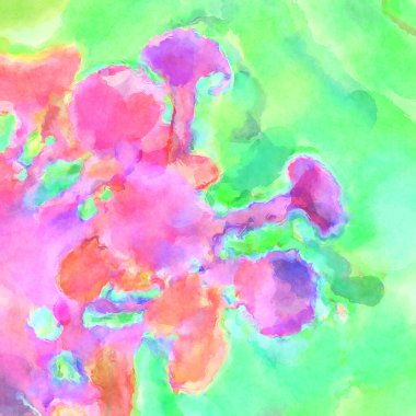 Modern fırça darbeleri. Poster, duvar sanatı, afiş, kart, kitap kapağı veya ambalaj için rahatlatıcı kompozisyonun yumuşak renkli çizimi. Pastel renklerle suluboya.