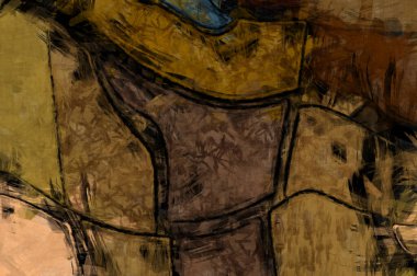 Kaos duvarı sanatı. Sanatsal canlılık ve renkli duvar kâğıdı. Kaotik resim. Taranmış Boyalı Soyut Arkaplan. Fırça darbesi ile boyanmış. Tuval üzerinde etkileyici fırçalanmış resim