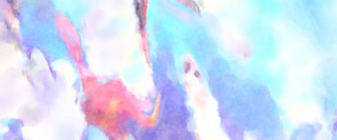 Modern fırça darbeleri. Poster, duvar sanatı, afiş, kart, kitap kapağı veya ambalaj için rahatlatıcı kompozisyonun yumuşak renkli çizimi. Pastel renklerle suluboya.