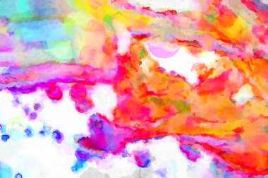 Modern fırça darbeleri. Poster, duvar sanatı, afiş, kart, kitap kapağı veya ambalaj için rahatlatıcı kompozisyonun yumuşak renkli çizimi. Pastel renklerle suluboya.