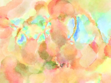 Modern fırça darbeleri. Poster, duvar sanatı, afiş, kart, kitap kapağı veya ambalaj için rahatlatıcı kompozisyonun yumuşak renkli çizimi. Pastel renklerle suluboya.