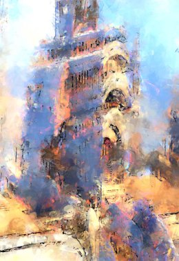 Tuval üzerinde etkileyici fırçalanmış resim. Soyut doku. 2D çizim. Geniş fırça darbeleri. Modern dijital sanat. Çağdaş fırça. Modern ifade. Popüler biçim boyanmış resim.