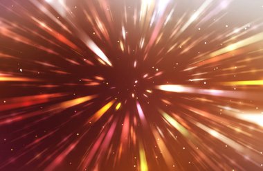 Parlak, canlı ve renkli duvar kağıtları. Parlayan parçacıkları ve çizgileri olan ışık patlaması yıldızı. Güzel soyut ışın arkaplanı.