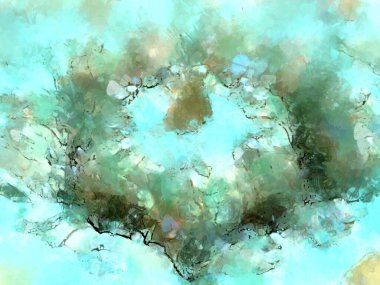 Tuval üzerinde etkileyici fırçalanmış resim. Soyut doku. 2D çizim. Geniş fırça darbeleri. Modern dijital sanat. Çağdaş fırça. Modern ifade. Popüler biçim boyanmış resim.