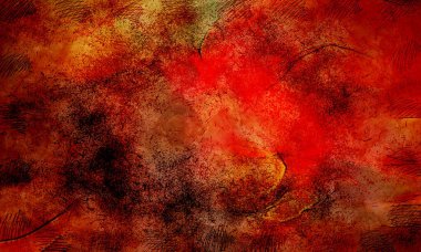 Boya üzerine ekşi mürekkep çizimi. Vahşi soyut illüstrasyon arka planı. Yaratıcı renkli duvar kağıdı. Aşırı kasvetli duvar kapağı. Kaotik resim.