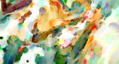 Modern fırça darbeleri. Poster, duvar sanatı, afiş, kart, kitap kapağı veya ambalaj için rahatlatıcı kompozisyonun yumuşak renkli çizimi. Pastel renklerle suluboya.