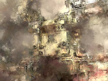 Tuval üzerinde etkileyici fırçalanmış resim. Soyut doku. 2D çizim. Geniş fırça darbeleri. Modern dijital sanat. Çağdaş fırça. Modern ifade. Popüler biçim boyanmış resim.