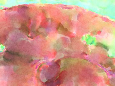 Modern fırça darbeleri. Poster, duvar sanatı, afiş, kart, kitap kapağı veya ambalaj için rahatlatıcı kompozisyonun yumuşak renkli çizimi. Pastel renklerle suluboya.