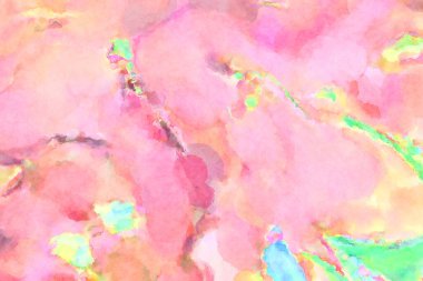 Modern fırça darbeleri. Poster, duvar sanatı, afiş, kart, kitap kapağı veya ambalaj için rahatlatıcı kompozisyonun yumuşak renkli çizimi. Pastel renklerle suluboya.