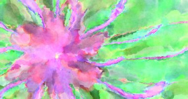 Modern fırça darbeleri. Poster, duvar sanatı, afiş, kart, kitap kapağı veya ambalaj için rahatlatıcı kompozisyonun yumuşak renkli çizimi. Pastel renklerle suluboya.