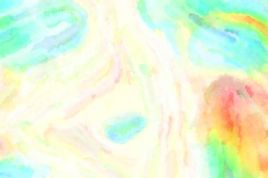 Modern fırça darbeleri. Poster, duvar sanatı, afiş, kart, kitap kapağı veya ambalaj için rahatlatıcı kompozisyonun yumuşak renkli çizimi. Pastel renklerle suluboya.