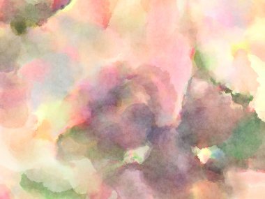 Modern fırça darbeleri. Poster, duvar sanatı, afiş, kart, kitap kapağı veya ambalaj için rahatlatıcı kompozisyonun yumuşak renkli çizimi. Pastel renklerle suluboya.