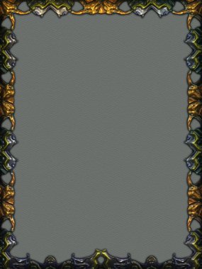 Çerçeve kağıdı. Kart, davetiye ya da albüm olarak harika bir kullanım. Fantezi 3D çizim arka planı. Zarif duvar kâğıdı. Metnin için şablon.