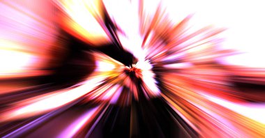 Hızlı yüksek hız bulanıklaştırma arkaplanı. Işık teknolojisi soyut duvar kağıdı. Renkli ışık enerjisi parlamaları. Çarpık grafik hareket arkaplanı. Dinamik patlama flaşı. İvme etkisi.