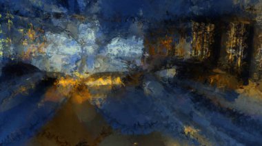 Tuval üzerinde etkileyici fırçalanmış resim. Soyut doku. 2D çizim. Geniş fırça darbeleri. Modern dijital sanat. Çağdaş fırça. Modern ifade. Popüler biçim boyanmış resim.