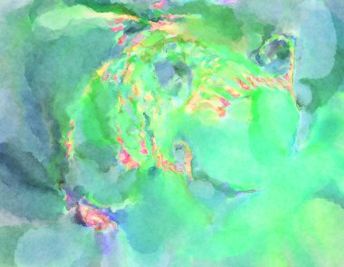 Modern fırça darbeleri. Poster, duvar sanatı, afiş, kart, kitap kapağı veya ambalaj için rahatlatıcı kompozisyonun yumuşak renkli çizimi. Pastel renklerle suluboya.