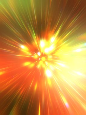 Parlak, canlı ve renkli duvar kağıtları. Parlayan parçacıkları ve çizgileri olan ışık patlaması yıldızı. Güzel soyut ışın arkaplanı.