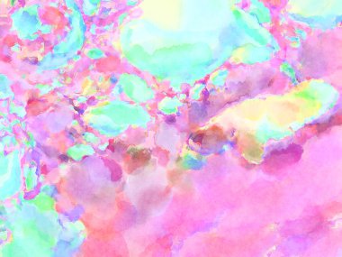 Modern fırça darbeleri. Poster, duvar sanatı, afiş, kart, kitap kapağı veya ambalaj için rahatlatıcı kompozisyonun yumuşak renkli çizimi. Pastel renklerle suluboya.