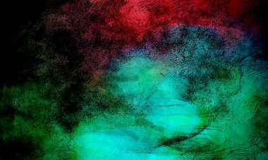 Boya üzerine ekşi mürekkep çizimi. Vahşi soyut illüstrasyon arka planı. Yaratıcı renkli duvar kağıdı. Aşırı kasvetli duvar kapağı. Kaotik resim.