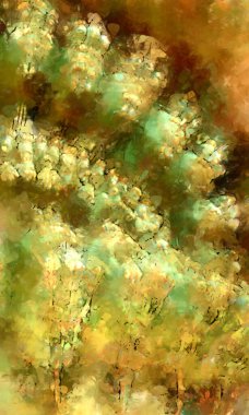 Tuval üzerinde etkileyici fırçalanmış resim. Soyut doku. 2D çizim. Geniş fırça darbeleri. Modern dijital sanat. Çağdaş fırça. Modern ifade. Popüler biçim boyanmış resim.