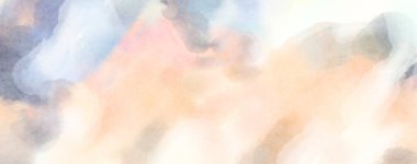 Modern fırça darbeleri. Poster, duvar sanatı, afiş, kart, kitap kapağı veya ambalaj için rahatlatıcı kompozisyonun yumuşak renkli çizimi. Pastel renklerle suluboya.