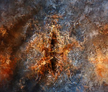 Tuval üzerinde etkileyici fırçalanmış resim. Soyut doku. 2D çizim. Geniş fırça darbeleri. Modern dijital sanat. Çağdaş fırça. Modern ifade. Popüler biçim boyanmış resim.