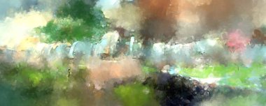 Tuval üzerinde etkileyici fırçalanmış resim. Soyut doku. 2D çizim. Geniş fırça darbeleri. Modern dijital sanat. Çağdaş fırça. Modern ifade. Popüler biçim boyanmış resim.