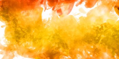 Vahşi ve büyük fırça darbeleri. Beyaz arka planda fırçalanmış soyut resim. Fırça darbesi ile boyanmış. Boya darbeleri. 2B Görüntü.