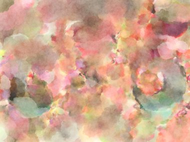 Modern fırça darbeleri. Poster, duvar sanatı, afiş, kart, kitap kapağı veya ambalaj için rahatlatıcı kompozisyonun yumuşak renkli çizimi. Pastel renklerle suluboya.