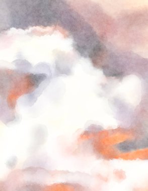 Modern fırça darbeleri. Poster, duvar sanatı, afiş, kart, kitap kapağı veya ambalaj için rahatlatıcı kompozisyonun yumuşak renkli çizimi. Pastel renklerle suluboya.