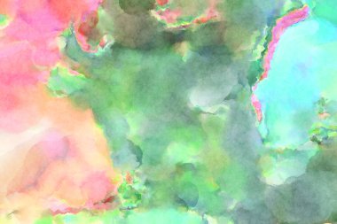 Modern fırça darbeleri. Poster, duvar sanatı, afiş, kart, kitap kapağı veya ambalaj için rahatlatıcı kompozisyonun yumuşak renkli çizimi. Pastel renklerle suluboya.