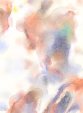 Modern fırça darbeleri. Poster, duvar sanatı, afiş, kart, kitap kapağı veya ambalaj için rahatlatıcı kompozisyonun yumuşak renkli çizimi. Pastel renklerle suluboya.