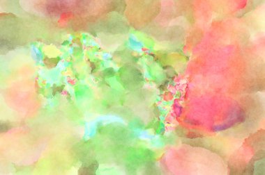 Modern fırça darbeleri. Poster, duvar sanatı, afiş, kart, kitap kapağı veya ambalaj için rahatlatıcı kompozisyonun yumuşak renkli çizimi. Pastel renklerle suluboya.