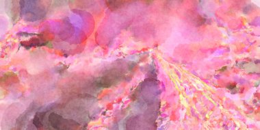 Modern fırça darbeleri. Poster, duvar sanatı, afiş, kart, kitap kapağı veya ambalaj için rahatlatıcı kompozisyonun yumuşak renkli çizimi. Pastel renklerle suluboya.