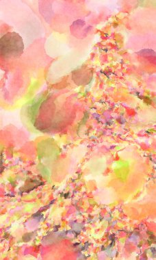 Modern fırça darbeleri. Poster, duvar sanatı, afiş, kart, kitap kapağı veya ambalaj için rahatlatıcı kompozisyonun yumuşak renkli çizimi. Pastel renklerle suluboya.