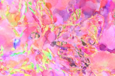 Modern fırça darbeleri. Poster, duvar sanatı, afiş, kart, kitap kapağı veya ambalaj için rahatlatıcı kompozisyonun yumuşak renkli çizimi. Pastel renklerle suluboya.