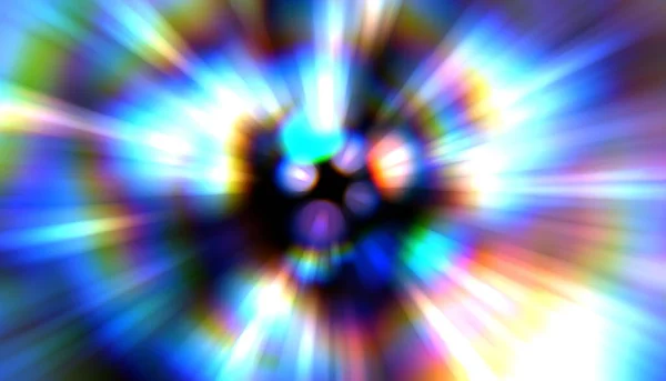 Glossy Vibrant Colorful Wallpaper Light Explosion Star Glowing Particles Lines — Stock Photo, Image