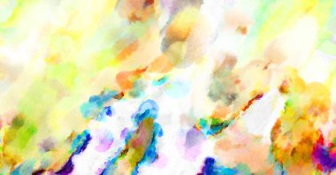 Modern fırça darbeleri. Poster, duvar sanatı, afiş, kart, kitap kapağı veya ambalaj için rahatlatıcı kompozisyonun yumuşak renkli çizimi. Pastel renklerle suluboya.