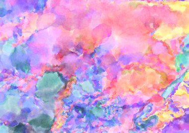 Modern fırça darbeleri. Poster, duvar sanatı, afiş, kart, kitap kapağı veya ambalaj için rahatlatıcı kompozisyonun yumuşak renkli çizimi. Pastel renklerle suluboya.