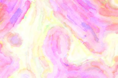 Modern fırça darbeleri. Poster, duvar sanatı, afiş, kart, kitap kapağı veya ambalaj için rahatlatıcı kompozisyonun yumuşak renkli çizimi. Pastel renklerle suluboya.