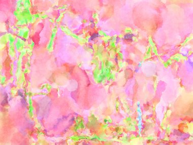 Modern fırça darbeleri. Poster, duvar sanatı, afiş, kart, kitap kapağı veya ambalaj için rahatlatıcı kompozisyonun yumuşak renkli çizimi. Pastel renklerle suluboya.