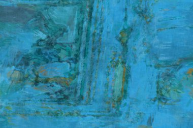 Kaos duvarı sanatı. Sanatsal canlılık ve renkli duvar kâğıdı. Kaotik resim. Taranmış Boyalı Soyut Arkaplan. Fırça darbesi ile boyanmış. Tuval üzerinde etkileyici fırçalanmış resim